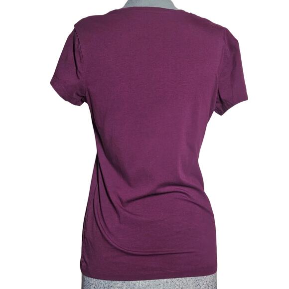 Banana Republic Purple Cotton Blend Tee Size Medium - Picture 2 of 4